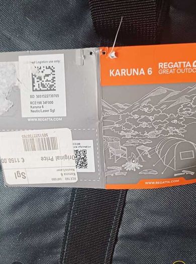 Regatta Karuna 6 tent unused due to size