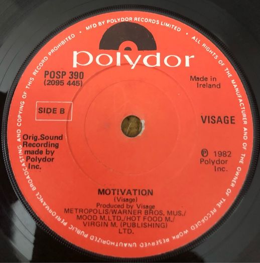 Visage - Damned Don't Cry (1982) Irish 7"