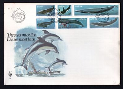 1980 South West Africa Whales Commemorative Stamps First Day Cover (FDC)