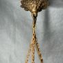 FLASH SALE ! Was 395 Now 320 ! Art Nouveau Brass & Cut Glass Pendant Light Image 6