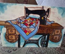 Ceramic art Singer Sewing machine