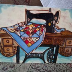 Ceramic art Singer Sewing machine