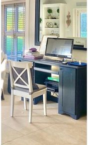 Bespoke computer desk and matching mirror.  In need of a paint job