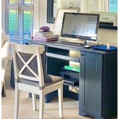 Bespoke computer desk and matching mirror.  In need of a paint job