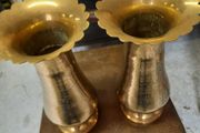 Large brass vases