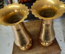 Large brass vases