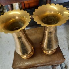Large brass vases