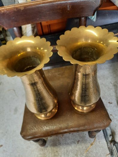 Large brass vases
