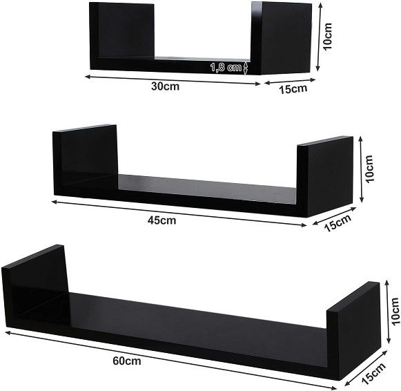 New Set of 6 Floating Wall Shelves - FREE P&P