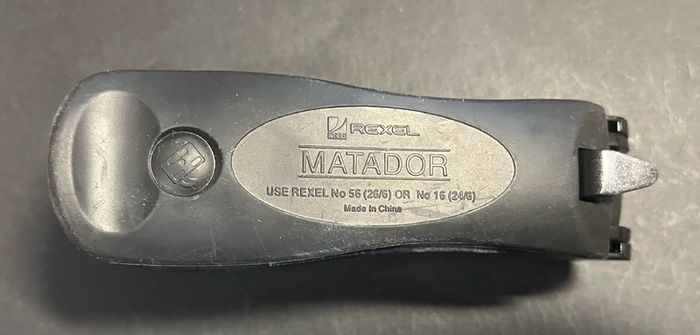 Rexel Matador Stapler Half Strip Metallic Black