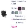 uppababy mesa  car seat with isofix base Image 3