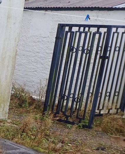 wrought iron fence and gate