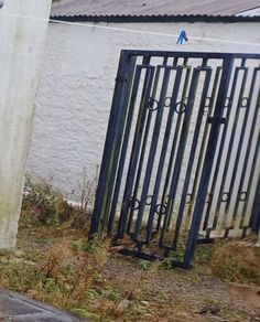 wrought iron fence and gate