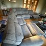 Grey Electric Reclining Sofa + Mila Footstool Image 5