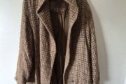 Fab Oska Brown Tweed Coat Sz 3 bb