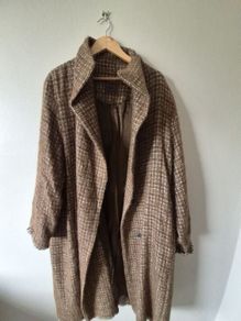 Fab Oska Brown Tweed Coat Sz 3 bb