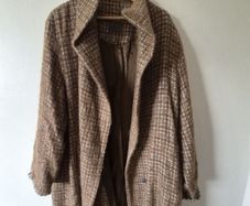 Fab Oska Brown Tweed Coat Sz 3 bb