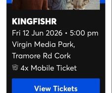 Kingfishr Swap Tickets Cork