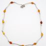 Vintage Natural Honeycomb And Baltic Amber Sterling Silver Necklace Image 2