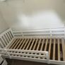 Solid wood White Single Bed FRAME (mattress size 90x190cm) Image 6