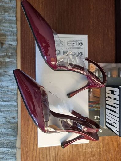 Ladies sling back kitten heels shoes