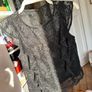 Guess Black Lace Ruffled Top Size S UK 6 Image 5