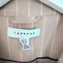 New Topshop double breasted wool mix coat in oatmeal with a white stripe Image 4