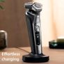 Philips Shaver Series 9000 - Wet and Dry Electric Shaver for Men in Chrome Silver with Lift and Cut, SkinIQ Technology, Pop-up Beard Trimmer, Charging Stand and Travel Case Image 6