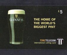 1990s Torc Telecom IR5 Guinness The Home of The World's Biggest Pint Callcar Used