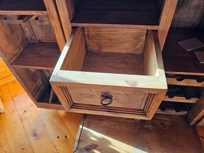 Solid Pine Fold out Home Bar/Drinks Cabinet