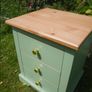 Sage Green 3-Drawer Nightstand / Bedside Table Image 4