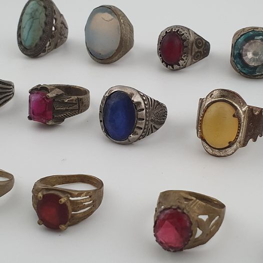 Old World Jewellery Collection 15 Mixed Brass Statement Rings