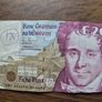 Vintage Banknote Irish Pounds, English Pounds, Arabic Banknotes, Australian Money. Image 2