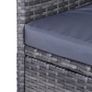 NEW SALE Outsunny 2-Seater PE Rattan Outdoor Garden Bench w/ Centre Table Grey Image 3