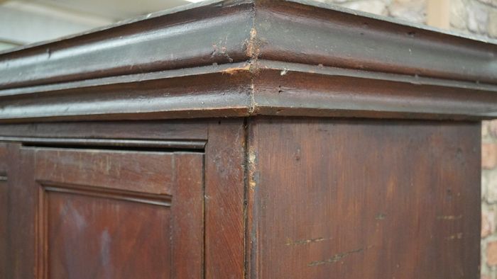 Antique Pine Pantry Cupboard / Food Press