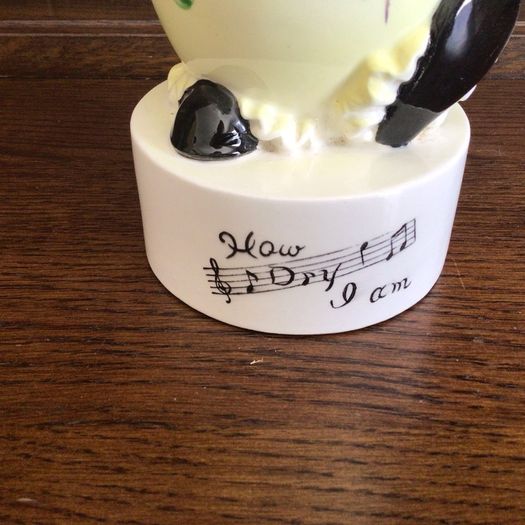 1950s/60s Vintage ceramic Clown musical Decanter "how dry am I "