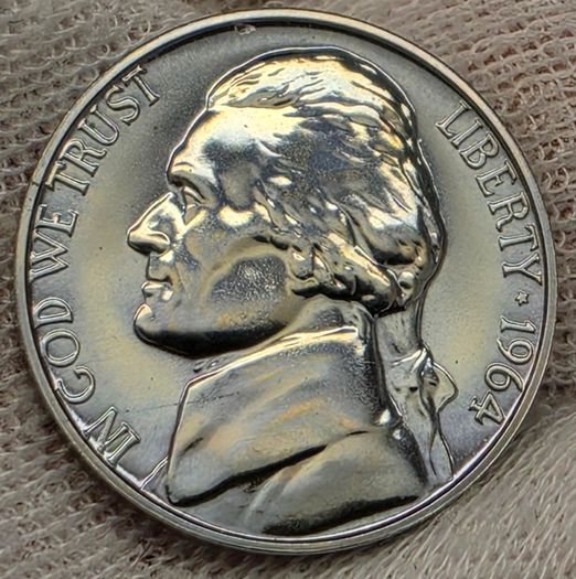 USA United States 1964 Proof Jefferson Nickel 5 Cent Coin Stunning Proof!