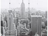 Folding Room Divider 200x170 cm New York by Day Black and White
