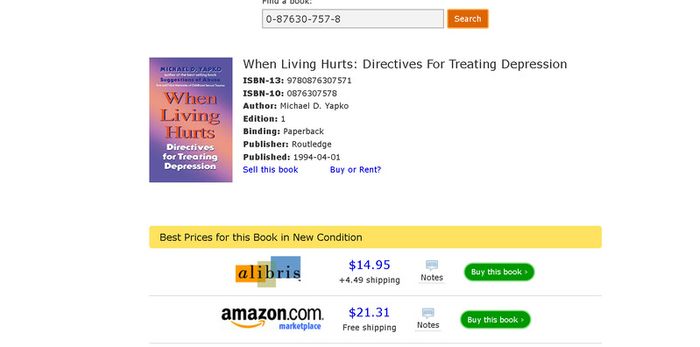 When Living Hurts: Directives For Treating Depression, Michael D. Yapko