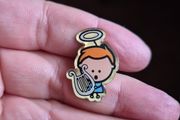 Vintage Little Blond Haired Angel Boy Pin