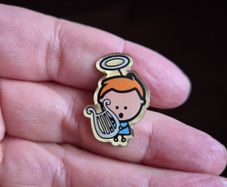 Vintage Little Blond Haired Angel Boy Pin