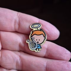 Vintage Little Blond Haired Angel Boy Pin