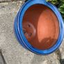Large Pale Blue Glazed Ceramic Garden Planter Image 2