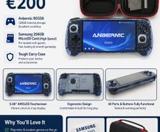 Anbernic RG556  Samsung 256GB MicroSD  Case