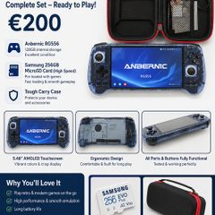 Anbernic RG556  Samsung 256GB MicroSD  Case
