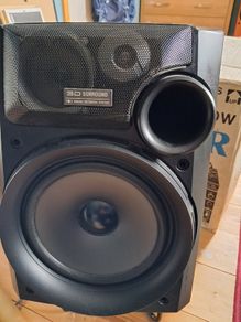 sharp large powerful speakers and stands
