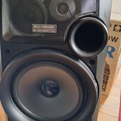 sharp large powerful speakers and stands