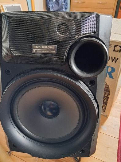 sharp large powerful speakers and stands
