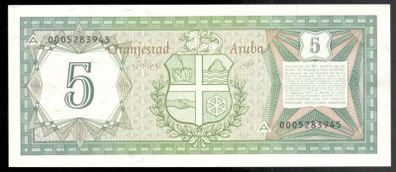 Aruba, 1986, 5 Florin, P-1, Gem Crisp Unc!