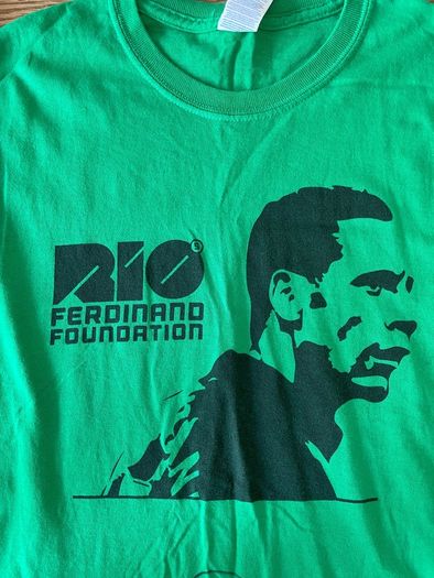 Rio Ferdinand signed Charity Shirt Green